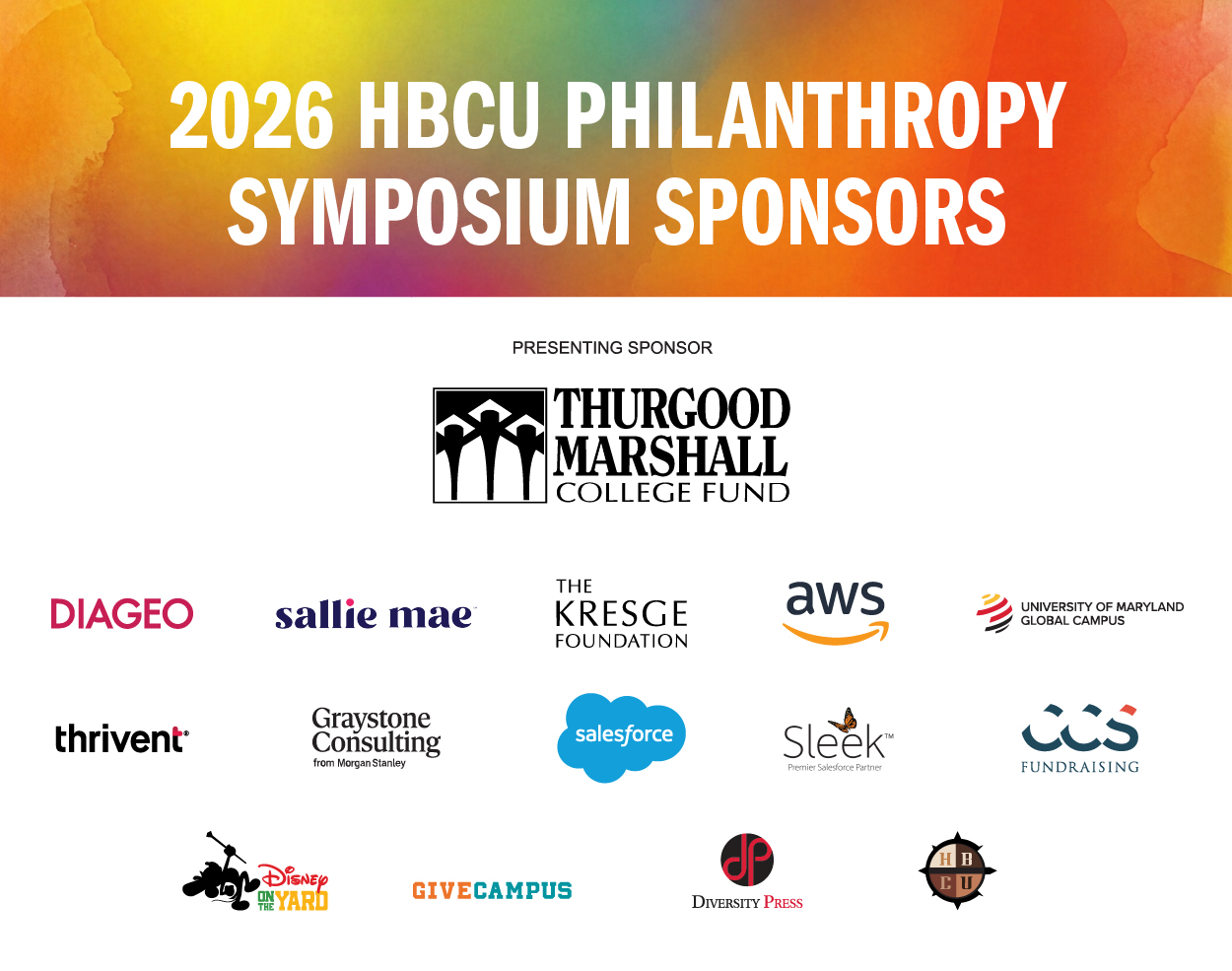 2026 HBCU Philanthropy Symposium Sponsors